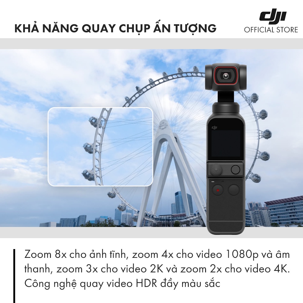 Máy quay bỏ túi dji osmo pocket 2 máy quay phim chống rung 4k 60fps - ảnh sản phẩm 4