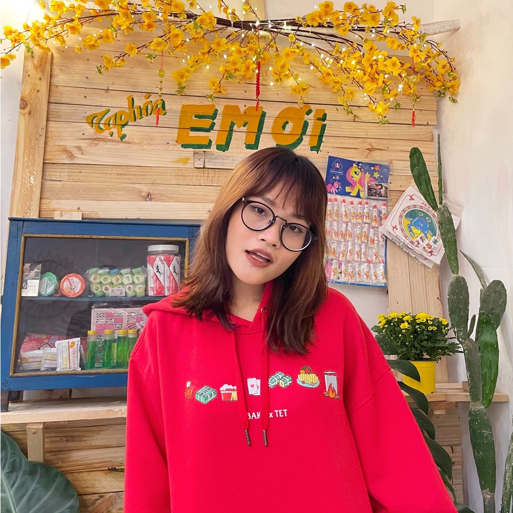 Áo khoác Hoodie nỉ bông D'BAKU x TET (Tặng kèm túi Tote)