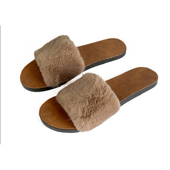 Dép lông quai ngang dép bông đi trong nhà thời trang đế cao su đi chơi fom nhỏ nên mua tăng 1 size 2F02