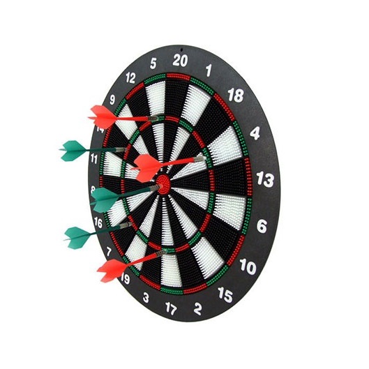 Bảng phi tiêu mũi nhựa an toàn 17 inches, để bàn và treo tường tiện dụng