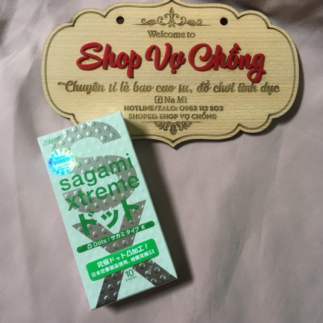Bao cao su Sagami Xtreme Blue siêu mỏng gai gân cọ xát thú vị