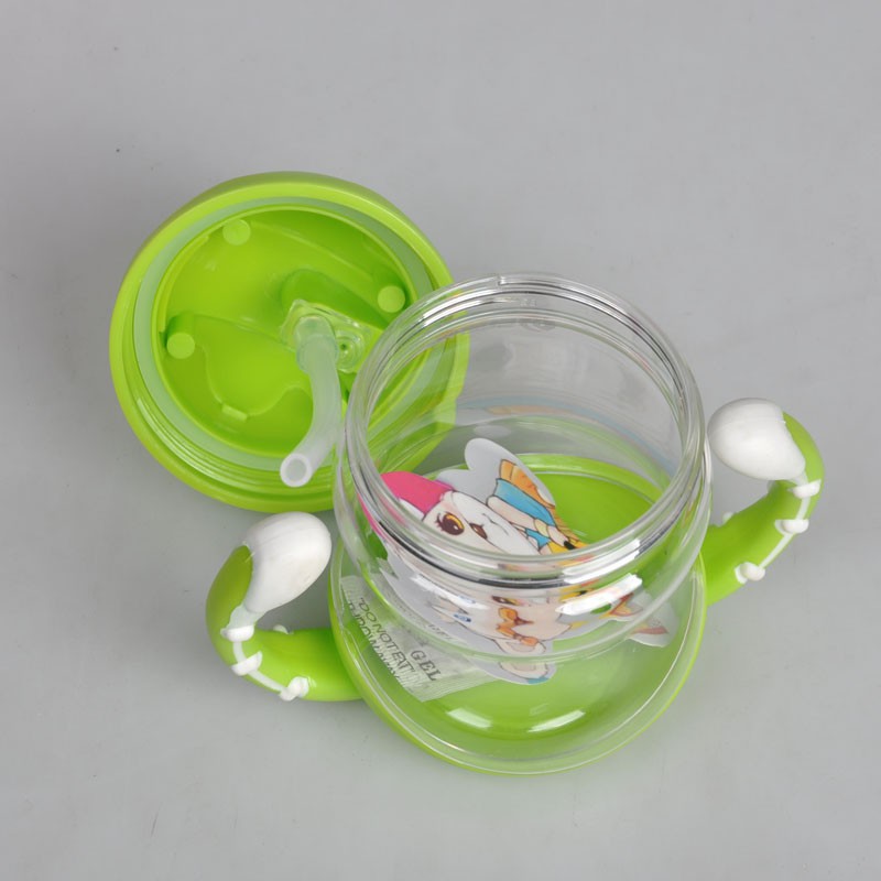 Children Baby Leakproof Lid Handle Portable Straw Cup Baby Learn To Drink Cup