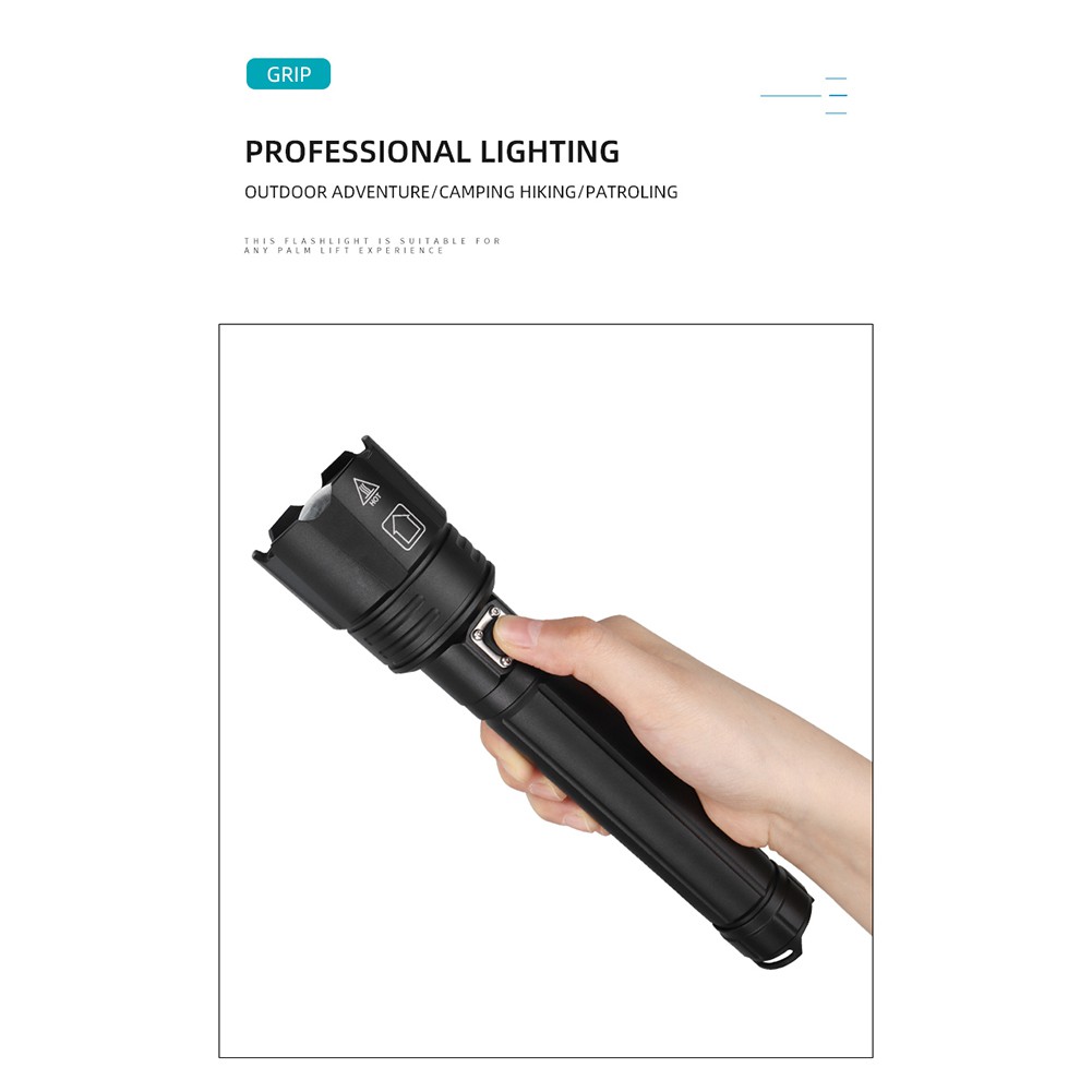 Đèn Pin Siêu Sáng Xhp90 90000 Lumens 5 Chế Độ Tiện Dụng