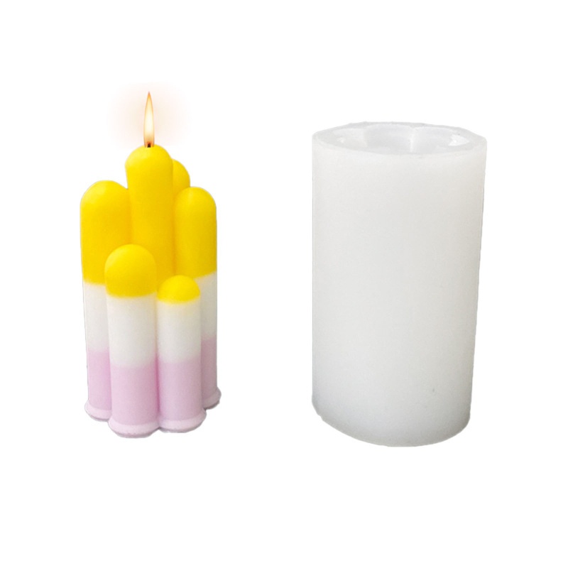Khuôn Làm Nến Handmade Silicone Hình Trụ 3D