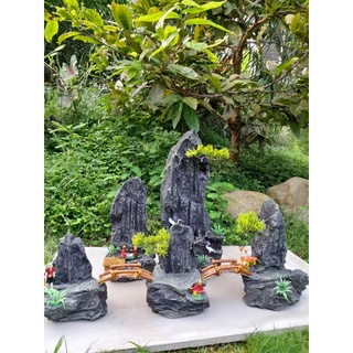 Hòn Non Bộ mini Tiểu Cảnh Núi Hồ Cá