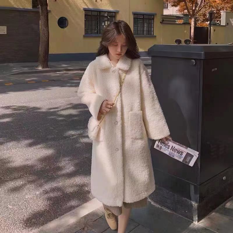 Áo Khoác Lông Cừu Kèm Túi Dáng Dài Chất Đẹp ( Hàng Có Sẵn)