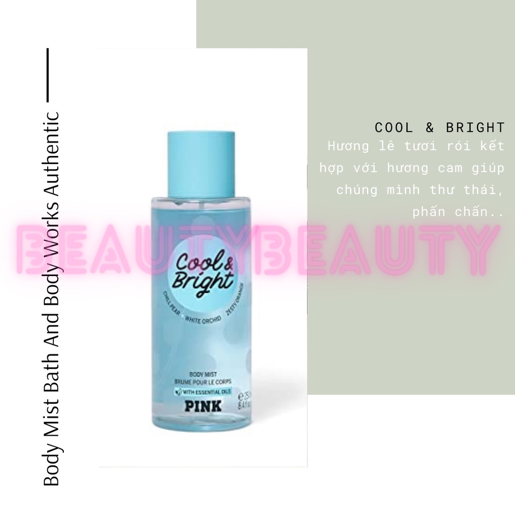 🎀Xịt thơm toàn thân Body mist Cool & Bright