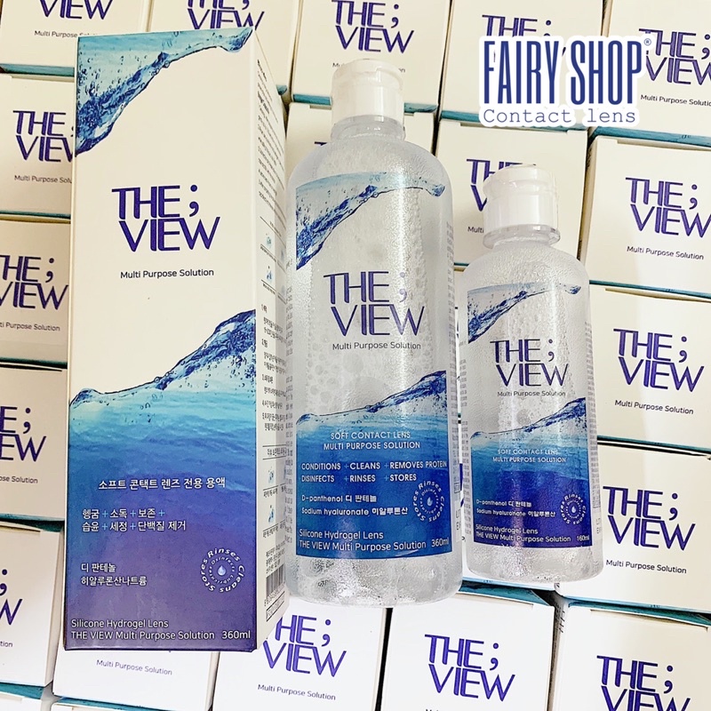 Nước Ngâm Lens FAIRY SHOP CONTACT LENS Chuyên Dụng THE VIEW 160ml &amp; 360ml Cao cấp