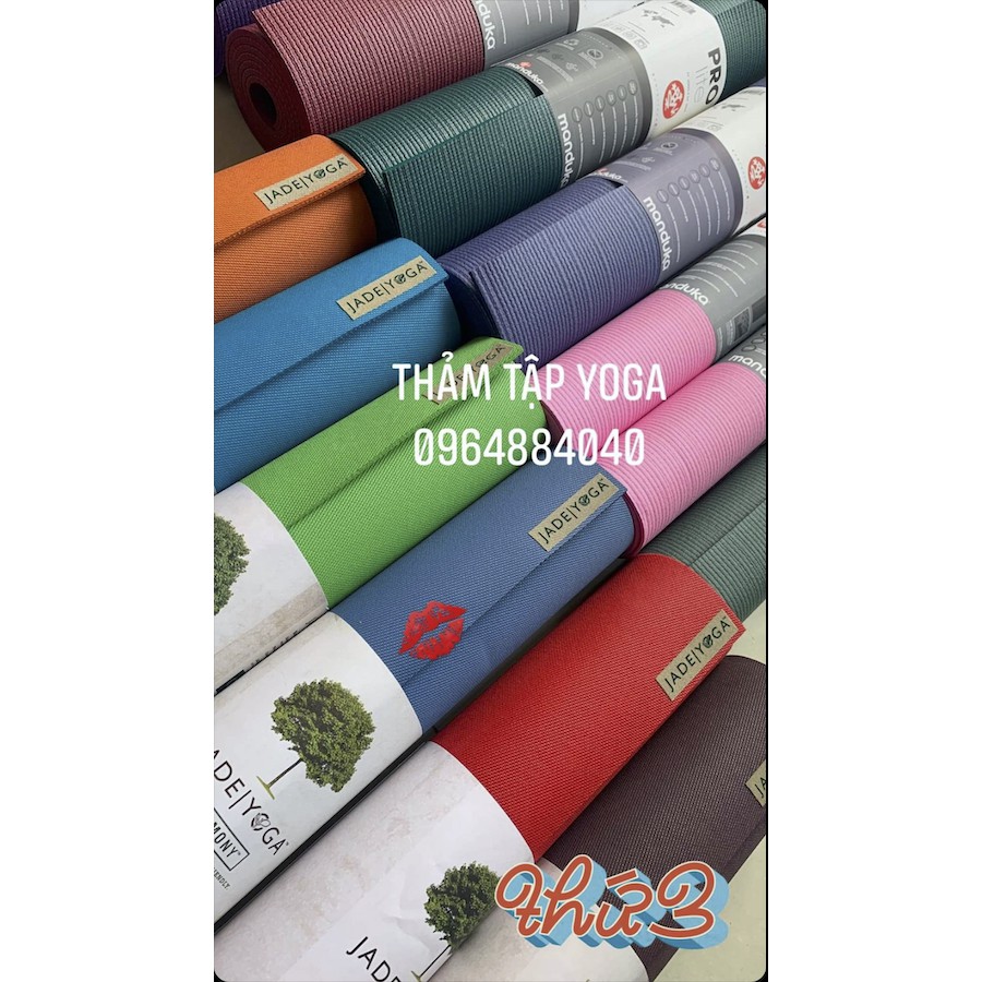 Thảm Yoga Cao Cấp 𝐉𝐚𝐝𝐞 𝐇𝐚𝐫𝐦𝐨𝐧𝐲 𝟒.𝟕𝐦𝐦  Chính Hãng [FREESHIP] CHỐNG TRƠN TỐT, ĐỆM SIÊU ÊM, NHẬP KHẨU USA.