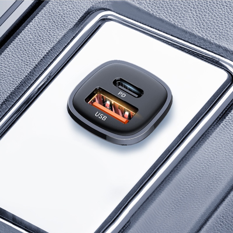 Tẩu Sạc Nhanh USB C 30W Cho QC 30W PD USB Trên Xe Hơi