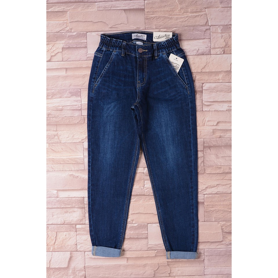 Quần Jean Trơn lưng thun phối nút 9 tấc - 044Abbianca | BigBuy360 - bigbuy360.vn