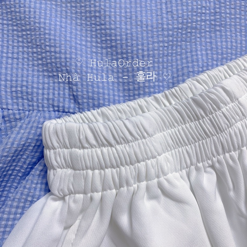 Set Áo Babydoll Buộc Vai Nơ & Quần Đùi Nữ - Hàng Sẵn - Freesize - HULA 훌라 | BigBuy360 - bigbuy360.vn