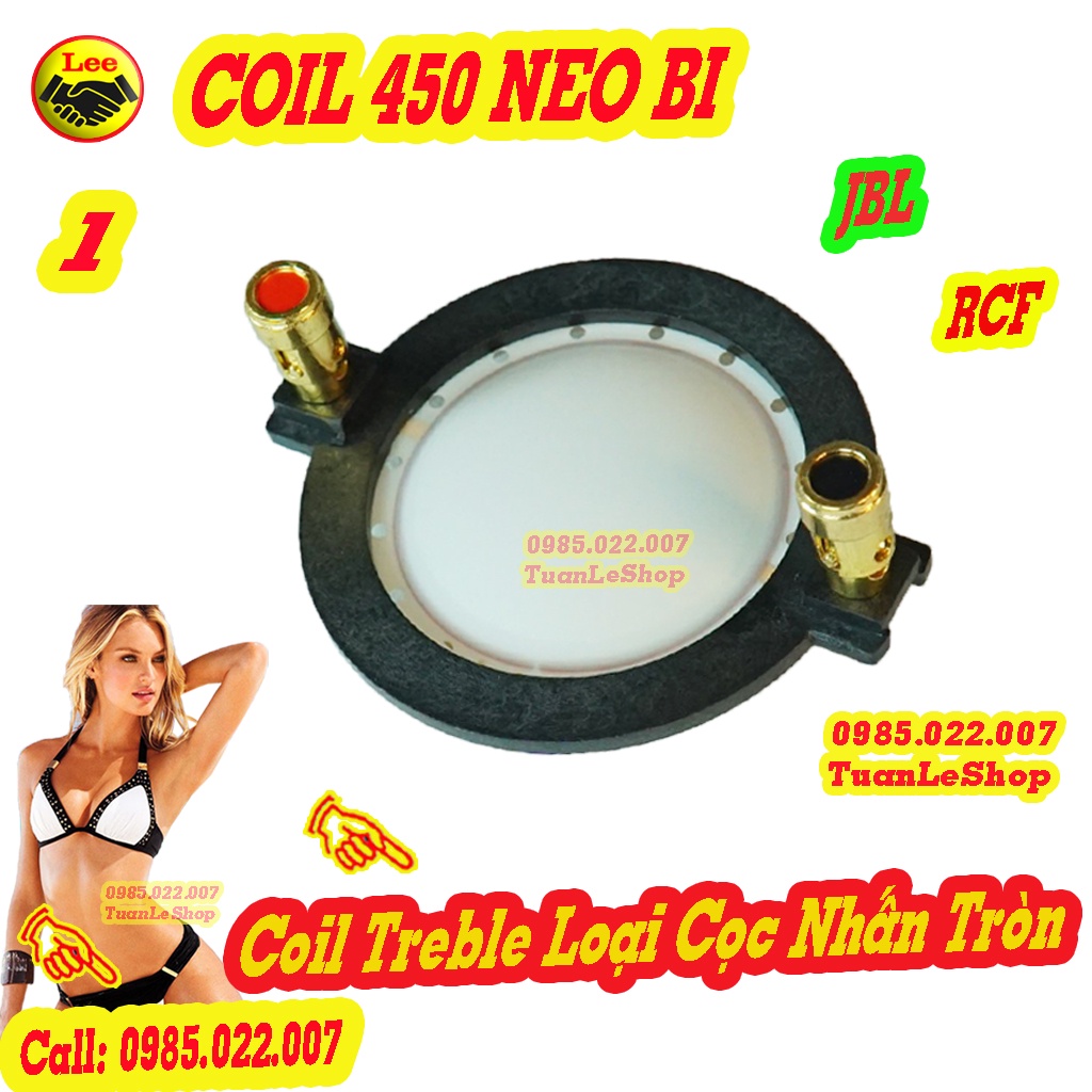 COIL TREBLE 450 NEO BI JBL,RCF – CÔN THAY THẾ TREP CHÁY LOẠI CÓ CỌC – GIÁ 01 CHIẾC