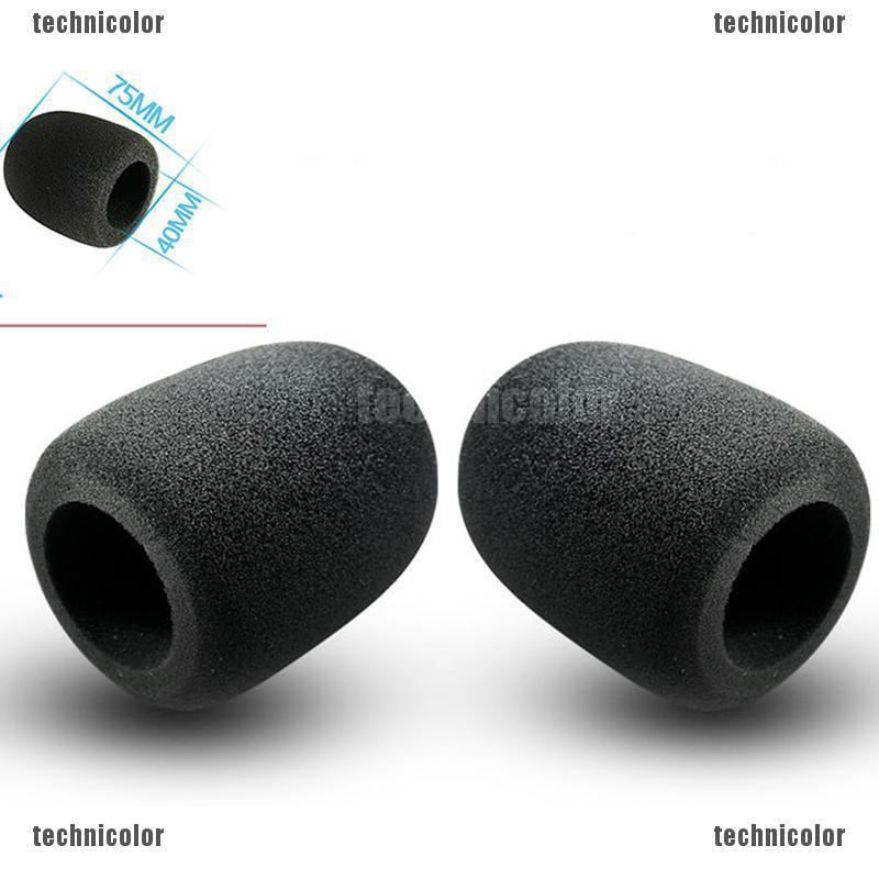 2 Xốp bọc đầu micro màu đen thông dụng
