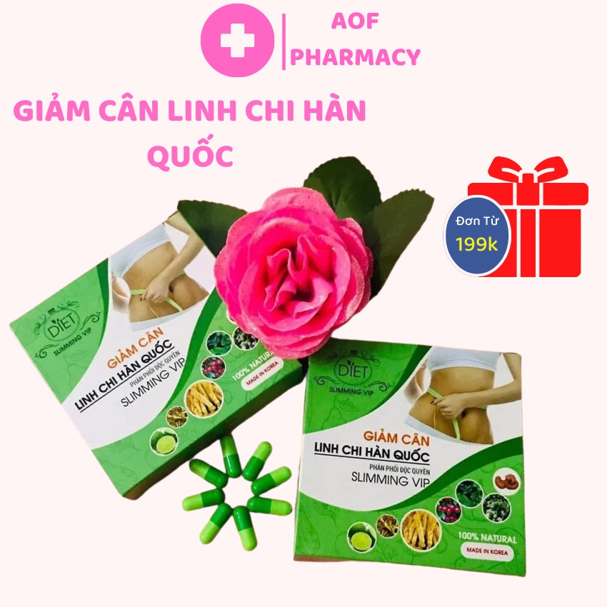 Giảm cân linh chi hàn quốc chính hãng giảm cân nhanh an toàn cấp tốc hiệu quả hộp 30 viên dành cho cơ địa nhờn khó giảm