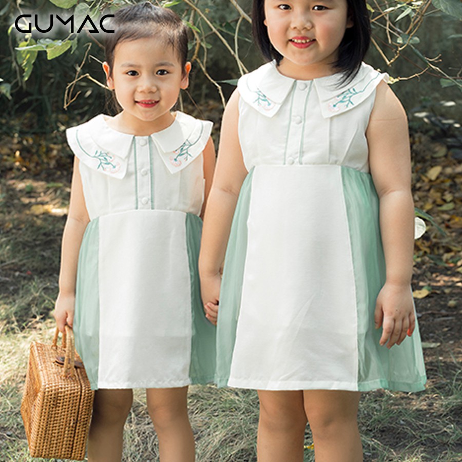 Đầm thêu lá cổ cho bé gái DKA328 GUMAC | BigBuy360 - bigbuy360.vn