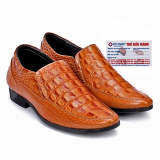 Giày nam vân cá sấu màu vàng PH7130