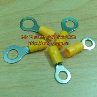 Cos tròn RV - Cos 5.5-6, 5.5-8, 5.5-10 và 5.5-12.  - LOẠI 1 - DÀY: BỊCH 100 CÁI - MÀU VÀNG