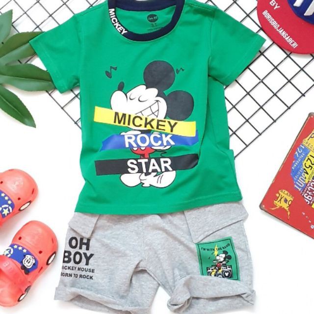 (12kg - 26kg) Bộ Thun Bé Trai Chuột Mickey