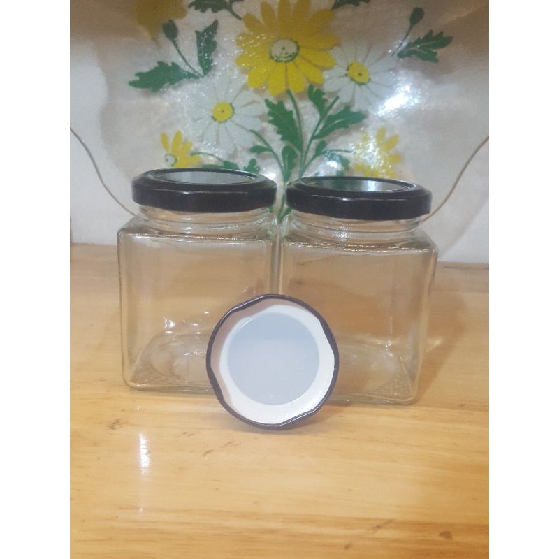 hủ thủy tinh 200ml thân vuông nắp thiếc | BigBuy360 - bigbuy360.vn