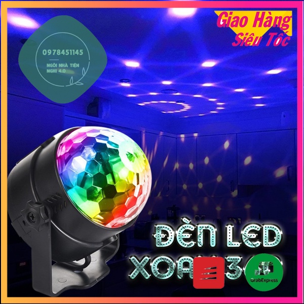 Đèn nháy theo nhạc led cầu mini, đèn bar chớp nhiều màu đẳng cấp có điều khiển từ xa - Thanhyenghj67