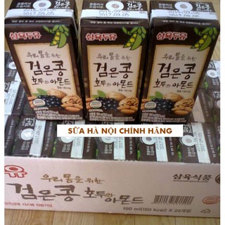 SỮA ÓC CHÓ HẠNH NHÂN ĐẬU ĐEN HÀN QUỐC THÙNG 24 HỘP X 190ML DATE MỚI NHẤT