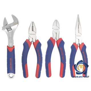 Bộ kìm và mỏ lết workpro w001301, 4 chi tiết