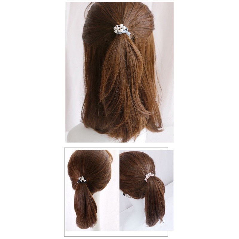 Dây Buộc Tóc_ Cột Tóc Hạt Ngọc Trai Giả Xinh Xắn