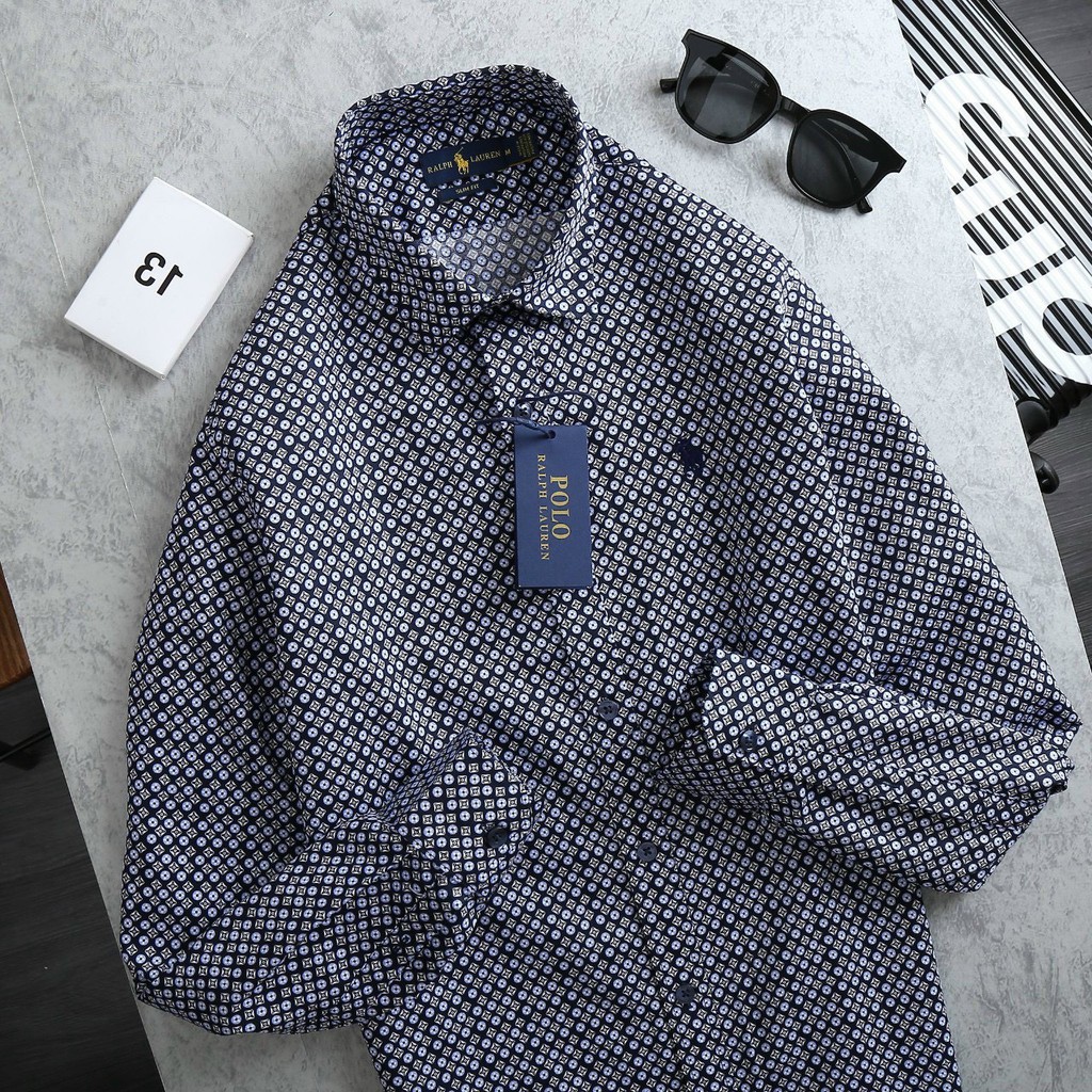 [Cotton lụa] Áo sơ mi nam tay dài Polo Ralph Lauren Shirts Sơ Vin vnxk Mỹ xịn 11 họa tiết nổi | BigBuy360 - bigbuy360.vn