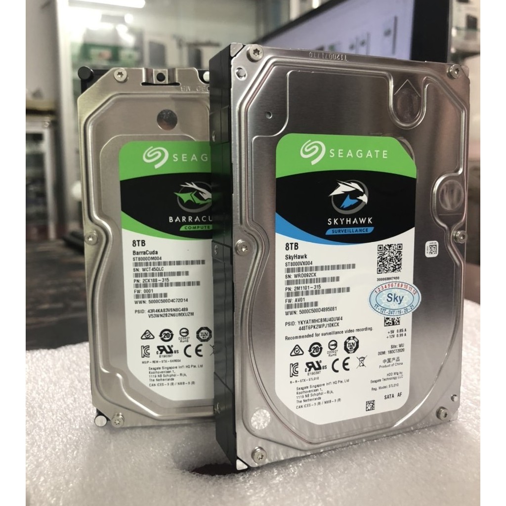 Ổ Cứng HDD Seagate SkyHawk 8TB 7200Rpm 3.5 inch 256MB Cache SATA3 6.0Gb/s ST8000VX004 (Phiên bản mới)