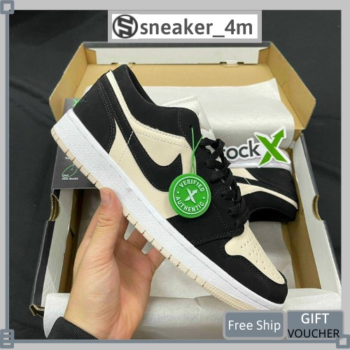 Giày thể thao SNEAKER 4M JD hồng đen cổ thấp nữ, Giày nữ JD đen hồng thấp cổ