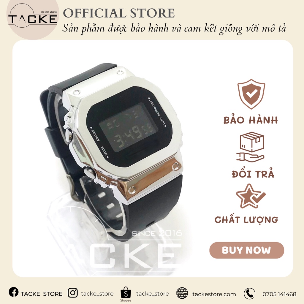 Đồng hồ thể thao nam nữ G5600 máy điện tử siêu bền viền thép thời trang unisex
