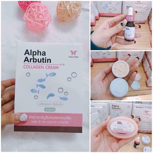 COMBO DƯỠNG FACE ALPHA ARBUTIN COLLAGEN CREAM