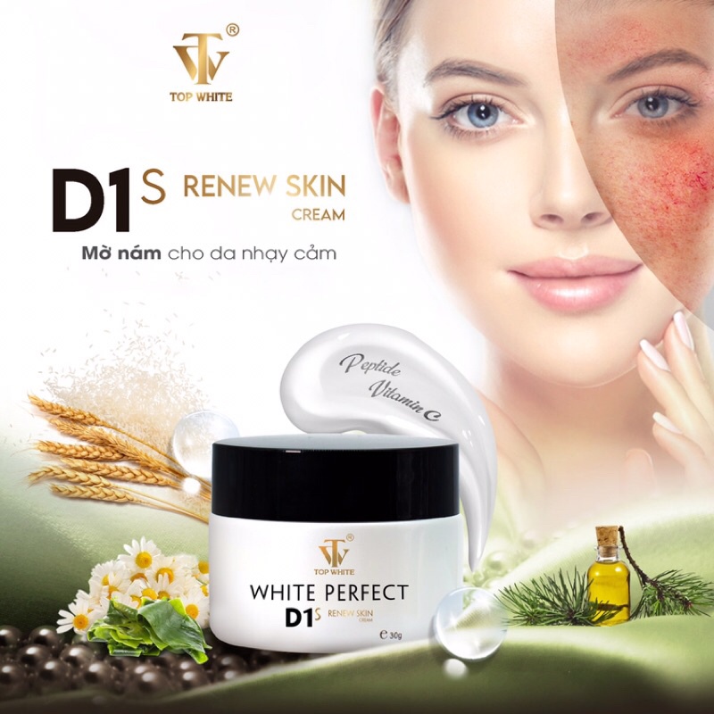 Kem Dưỡng giúp Tái Tạo Da làm Mờ Nám Top white D1 30g