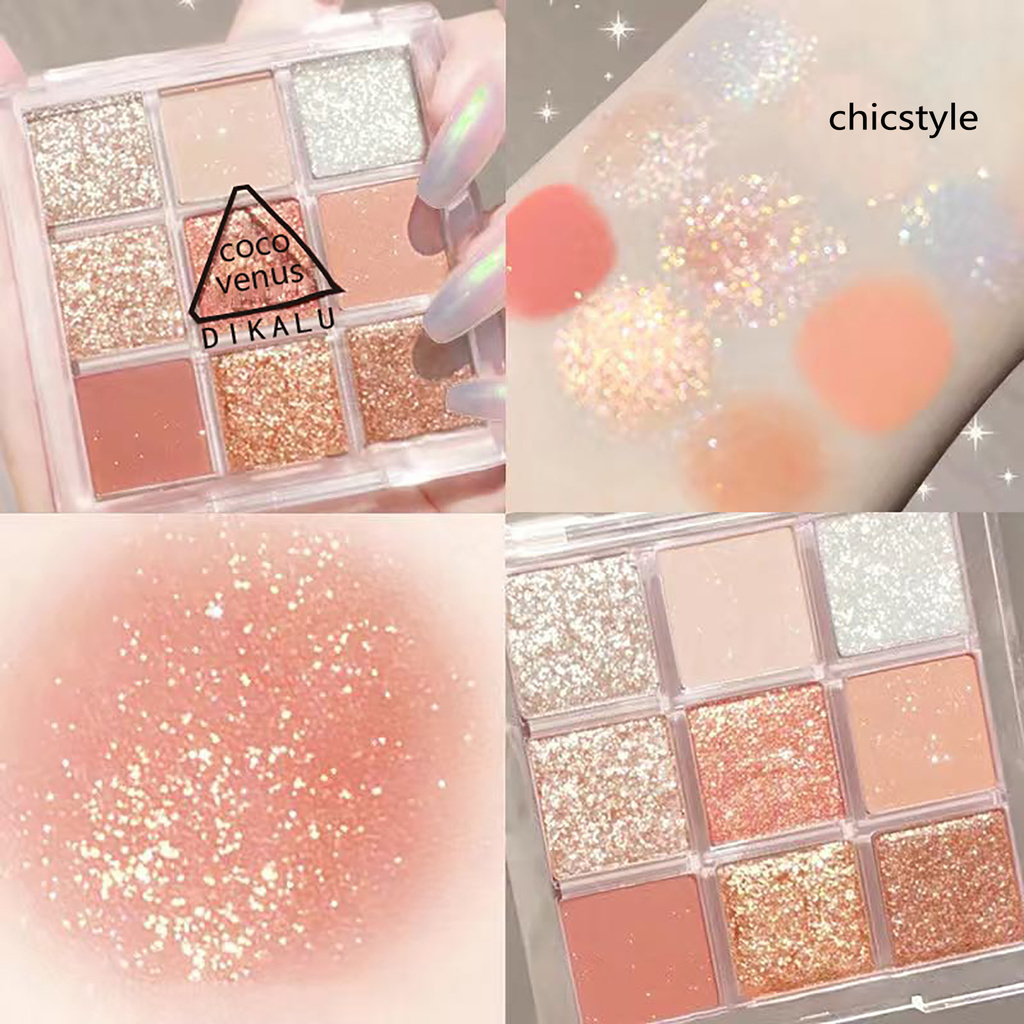 Bảng Phấn Mắt 9 Màu Ánh Ngọc Trai Lấp Lánh Trang Điểm Lâu Trôi | BigBuy360 - bigbuy360.vn