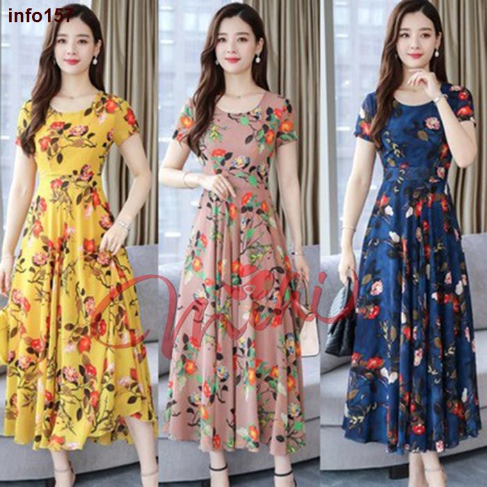 miu-miu♠♚♈Váy Đầm Trung Niên Nữ Cho Mẹ Họa Tiết Dáng Dài V04 - Thời Trang Cho Người Lớn Tuổi Trung Tuổi U40 U50 Giá Rẻ Đ | BigBuy360 - bigbuy360.vn