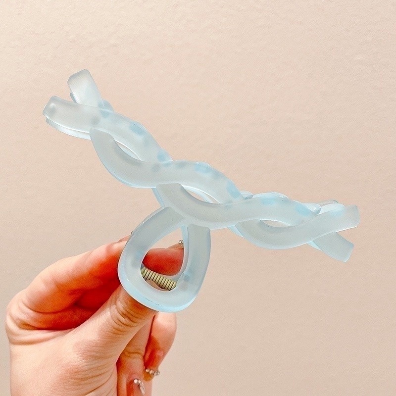 Kẹp Tóc Nhựa Acrylic Màu Sáng Đơn Giản Thời Trang Hàn Quốc