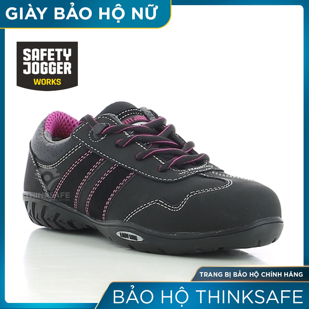 Giày bảo hộ lao động nữ Jogger Thinksafe, da bò cao cấp, đế chống đinh, thoáng khí, thời trang, giày cách điện - Ceres