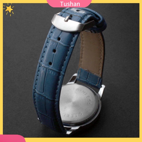 Đồng hồ dây giả da kiểu dáng thời trang sang trọng cho nam và nữ