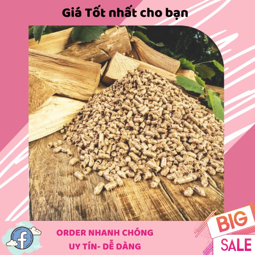 Gỗ nén vàng lót chuồng vệ sinh cho hamster, thỏ, bọ, nhím,chuột ú, chuột lang, chó, mèo - Smile Pet Shop