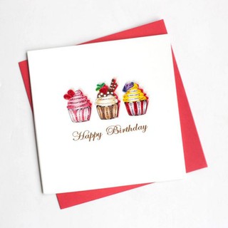 THIỆP HANDMADE HAPPY BIRTHDAY( THIỆP QUILLING)