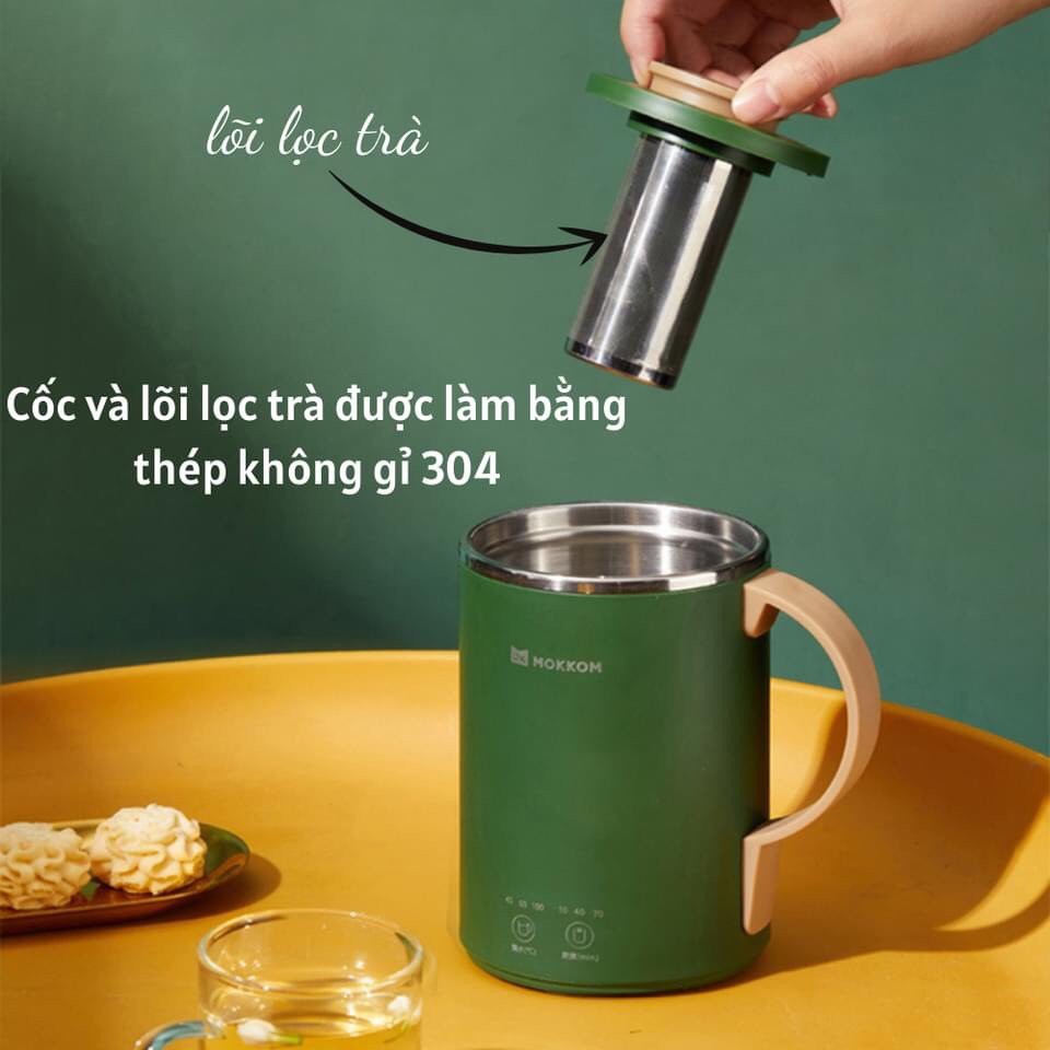 [CHÍNH HÃNG] Cốc điện đa năng Mokkom 350ML - Bản Nâng Cấp - BH 12 THÁNG