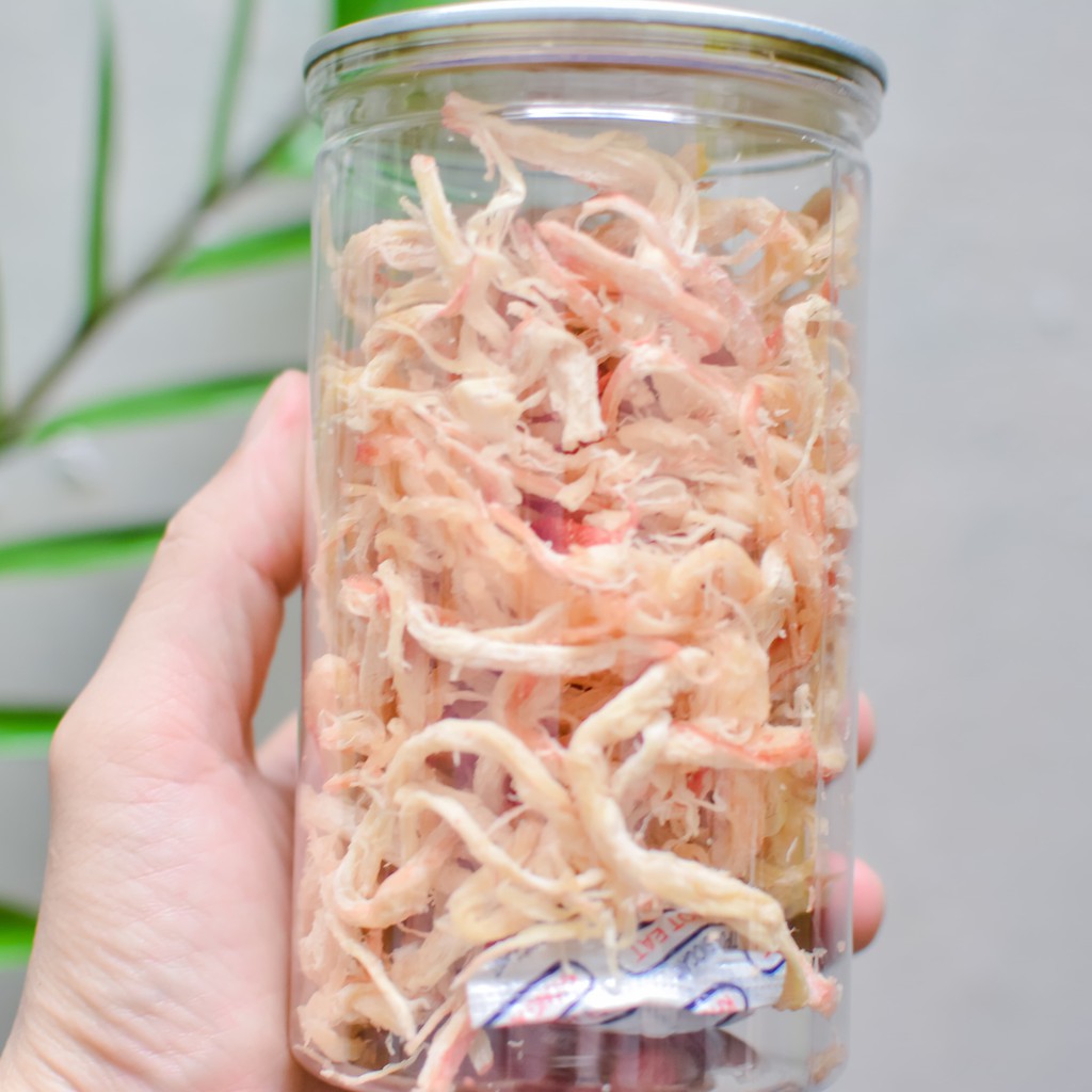 Khô mực xé hấp nước dừa loại ngon, hủ pet 200g - Đồ ăn vặt Nhà Gấu | BigBuy360 - bigbuy360.vn
