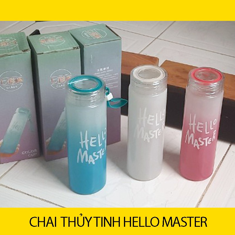 Chai bình thủy tinh Hello Master 400 - 450ml