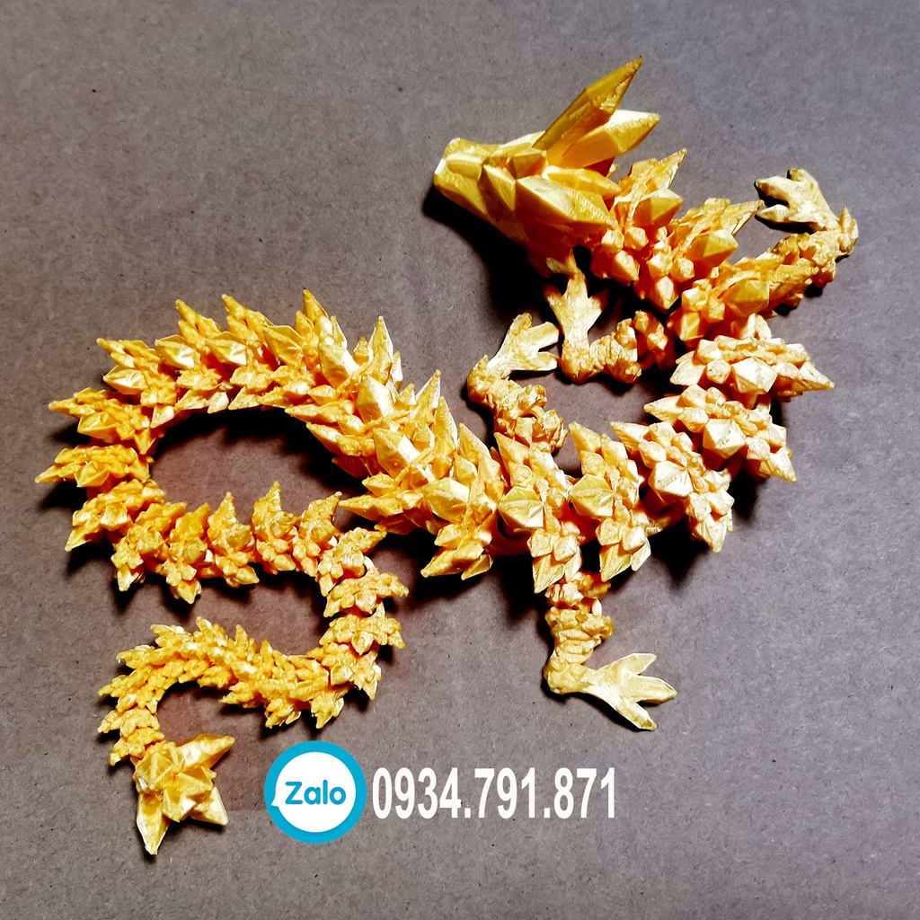 Mô Hình Rồng Crystal_rồng băng cử động khớp linh động bằng công nghệ in 3D trang trí nhà cửa, phong thủy