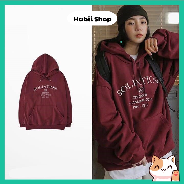 Áo hoodie unisex - Áo nỉ hoodie nữ có mũ HABII AH01