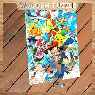 [MADE IN VIET NAM] Bộ xếp hình bằng gỗ pokemon pikachu 300 - 500 mảnh ghép cho nhiều lứa tuổi, ghép hình WP15
