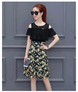 Váy voan liền đuôi cá