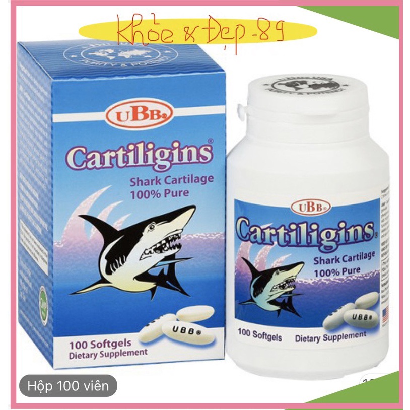 VIÊN SỤN CÁ MẬP/ CARTILIGIN - HỖ TRỢ TÁI TẠO SỤN KHỚP - CHAI 100 VIÊN.