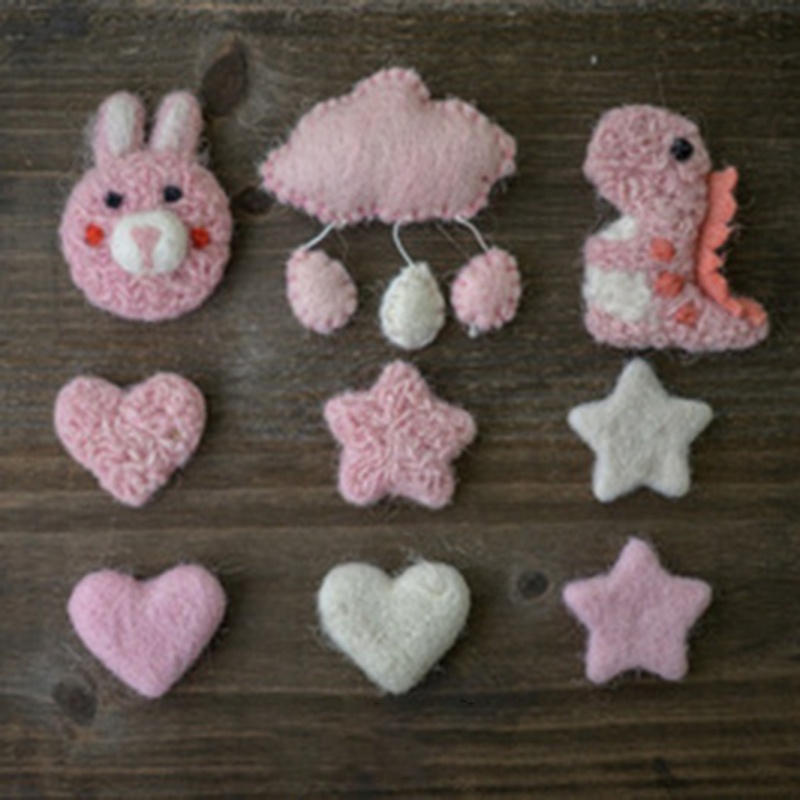 Set 9 Bong Bóng Hình Khủng Long / Ngôi Sao / Đám Mây / Trái Tim Làm Phụ Kiện Chụp Ảnh Cho Bé